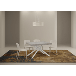 Tavolo allungabile 130x90/234 cm Karida Premium Cemento gambe bianche