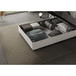 Letto una piazza e mezza contenitore imbottito 120x210 similpelle bianco Focus