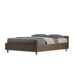 Letto matrimoniale francese senza rete 140x200 noce Nuamo