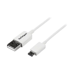 StarTech.com Cavo micro USB bianco 2 m - A a Micro B