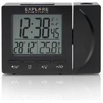 Explore Scientific Explore Rdp-1001 Orologio Sveglia Radiocontrollato Calendario Proiezione Temperatura Nero