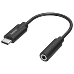 Hama Cavo adattatore USB Type C / presa jack 3.5 mm, 0,10 mt, nero