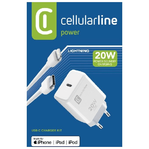 Cellularline-USB-C-Charger-Kit-20W---USB-C-to-Lightning---iPhone-8-or-later