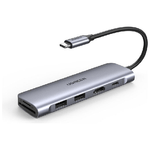 Ugreen 6-in-1 USB C PD USB 3.2 Gen 1 (3.1 Gen 1) Type-C Argento