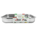 Steelpan-101825-teglia-da-forno-Rettangolare-Acciaio-inossidabile