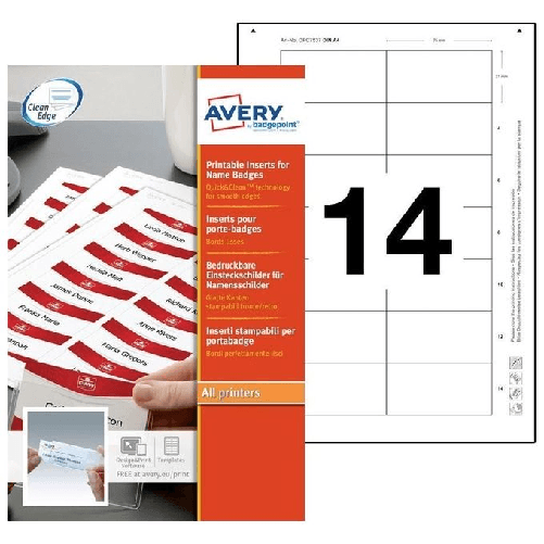 Avery-7537-etichetta-per-stampante-Bianco-Etichetta-per-stampante-non-adesiva