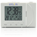 Explore Scientific Explore Rdp-1001 Orologio Sveglia Radiocontrollato Calendario Proiezione Temperatura Bianco
