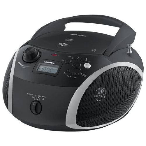 Grundig-GRB-3000-BT-Digitale-3-W-FM-Nero-Argento-Riproduzione-MP3