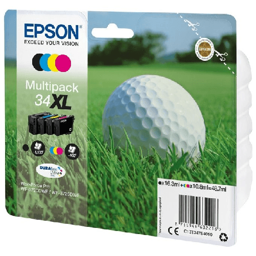 Epson-Golf-ball-Multipack-4-colours-34XL-DURABrite-Ultra-Ink