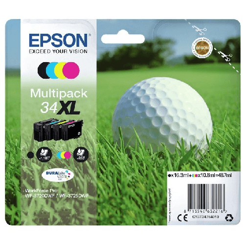 Epson-Golf-ball-Multipack-4-colours-34XL-DURABrite-Ultra-Ink