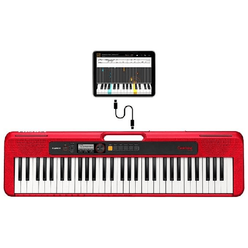 Casio-CT-S200-tastiera-MIDI-61-chiavi-USB-Rosso-Bianco