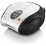 Lenco SCD-24 Digitale FM Nero, Bianco Riproduzione MP3