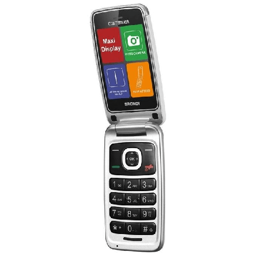 Brondi-Contender-762-cm--3--Bianco-Telefono-per-anziani