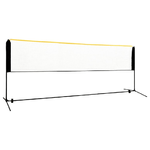 vidaXL Rete da Badminton Regolabile 400x103x94-158 cm in Metallo