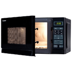 Sharp-Home-Appliances-R-242-BKW-forno-a-microonde-Superficie-piana-Solo-microonde-20-L-800-W-Nero