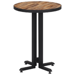 vidaXL Tavolo da Bistrot Rotondo Ø55x76 cm Teak Massello di Recupero