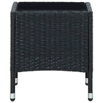 vidaXL Tavolo da Giardino Nero 40x40x45 cm in Polyrattan