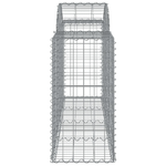 vidaXL Cesti Gabbioni ad Arco 15 pz 200x50x80/100 cm Ferro Zincato