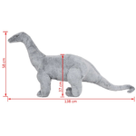 vidaXL Dinosauro Brachiosaurus in Peluche in Piedi Grigio XXL