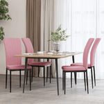 vidaXL Sedie da Pranzo 4 pz Rosa in Velluto