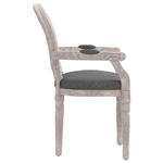 Sedia da Pranzo Grigio Scuro 54x56x96,5 cm Tessuto