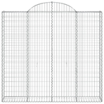 vidaXL Cesti Gabbioni ad Arco 4 pz 200x50x180/200 cm Ferro Zincato