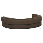 vidaXL Materasso Ergonomico per Cani 75x53cm Pile Effetto Lino Marrone