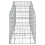 vidaXL Cesti Gabbioni ad Arco 10 pz 200x50x60/80 cm Ferro Zincato