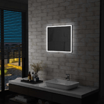 vidaXL Specchio da Parete a LED per Bagno 60x50 cm