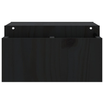 Supporto per Monitor Nero 70x27,5x15cm Legno Massello di Pino