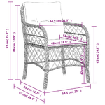 vidaXL Sedie da Giardino con Cuscini 2 pz Marroni in Polyrattan