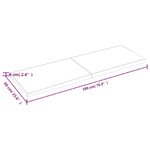 vidaXL Piano Bagno Grigio Scuro 180x60x6 cm Legno Massello Trattato