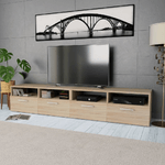 vidaXL Mobile Porta TV 2 pz in Truciolato 95x35x36 cm Rovere