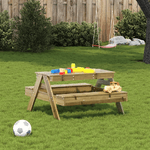 vidaXL Tavolo da Picnic per Bambini 88x97x52 cm Legno Impregnato Pino