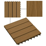 Piastrelle Decking 11pz Goffrature WPC 30x30 cm 1 mq Color Teak