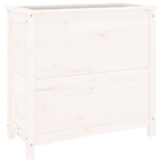 vidaXL Fioriera da Giardino Bianca 82,5x40x78cm Legno Massello di Pino