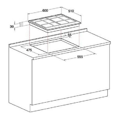 Hotpoint-PCN-642-T-IX-HA-Acciaio-inossidabile-Da-incasso-Gas-4-Fornello-i-