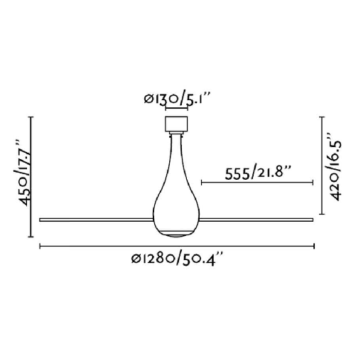 Faro-32027-Ventilatore-Senza-Luce-Tecnologia-Dc-Diametro-128-Cm-Funzione-Inversa-Nero-Opaco