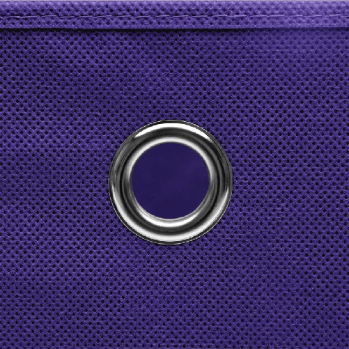 vidaXL Scatole Portaoggetti con Coperchi 10pz Viola 32x32x32cm Tessuto