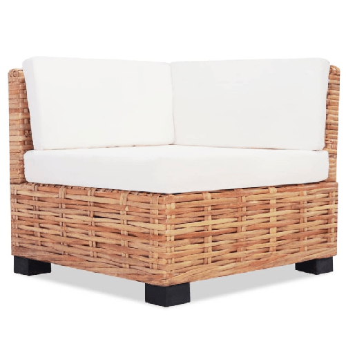 vidaXL Set Divano 16 pz in Rattan Naturale