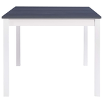 vidaXL Tavolo da Pranzo Bianco e Grigio 180x90x73 cm in Legno di Pino