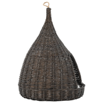 vidaXL Cesta per Gatti Cuscino Grigio 40x60cm Teepee Salice Naturale