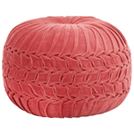 vidaXL Pouf in Velluto di Cotone Design Fumé 40x30 cm Rosa