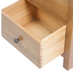 vidaXL Cassettiera Alta 45x32x110 cm in Legno Massello di Rovere