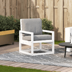 vidaXL Sedia da Giardino Bianca 57,5x63x76 cm Legno Massello di Pino