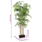 Albero Bambù Artificiale 1095 Foglie 150 cm Verde