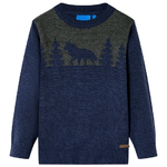 Maglione per Bambini Lavorato a Maglia Blu Marino 116