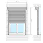 vidaXL Tapparella Avvolgibile in Alluminio 100x210 cm Antracite