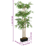 Albero Bambù Artificiale 1216 Foglie 180 cm Verde