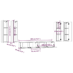 Set di Mobili Porta TV 6 pz Grigio Sonoma in Legno ingegnerizzato